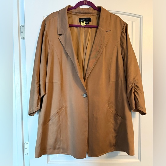 Studio by Torrid blazer golden camel brown 4X single button closure - Picture 1 of 8